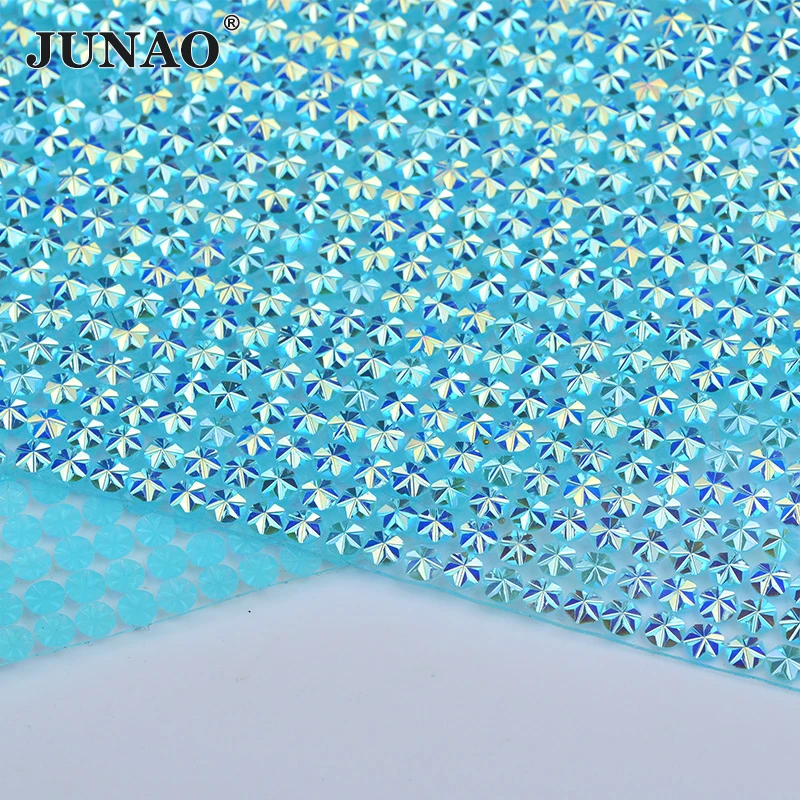 JUNAO 24*40cm Adhesive Aquamarine AB Rhinestone Mesh Fabric Crystal Stickers Strass Applique Banding for Clothes Crafts
JUNAO 24*40cm Adhesive Aquamarine AB Rhinestone Mesh Fabric Crystal Stickers Strass Applique Banding for Clothes Crafts