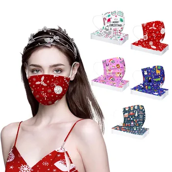 50PC Christmas Mask Woman Printed Soft Masks For Adults 3-Layer Mouth Caps Disposable Face Mask Filter masques mascarilla adulto 
50PC Christmas Mask Woman Printed Soft Masks For Adults 3-Layer Mouth Caps Disposable Face Mask Filter masques mascarilla adulto