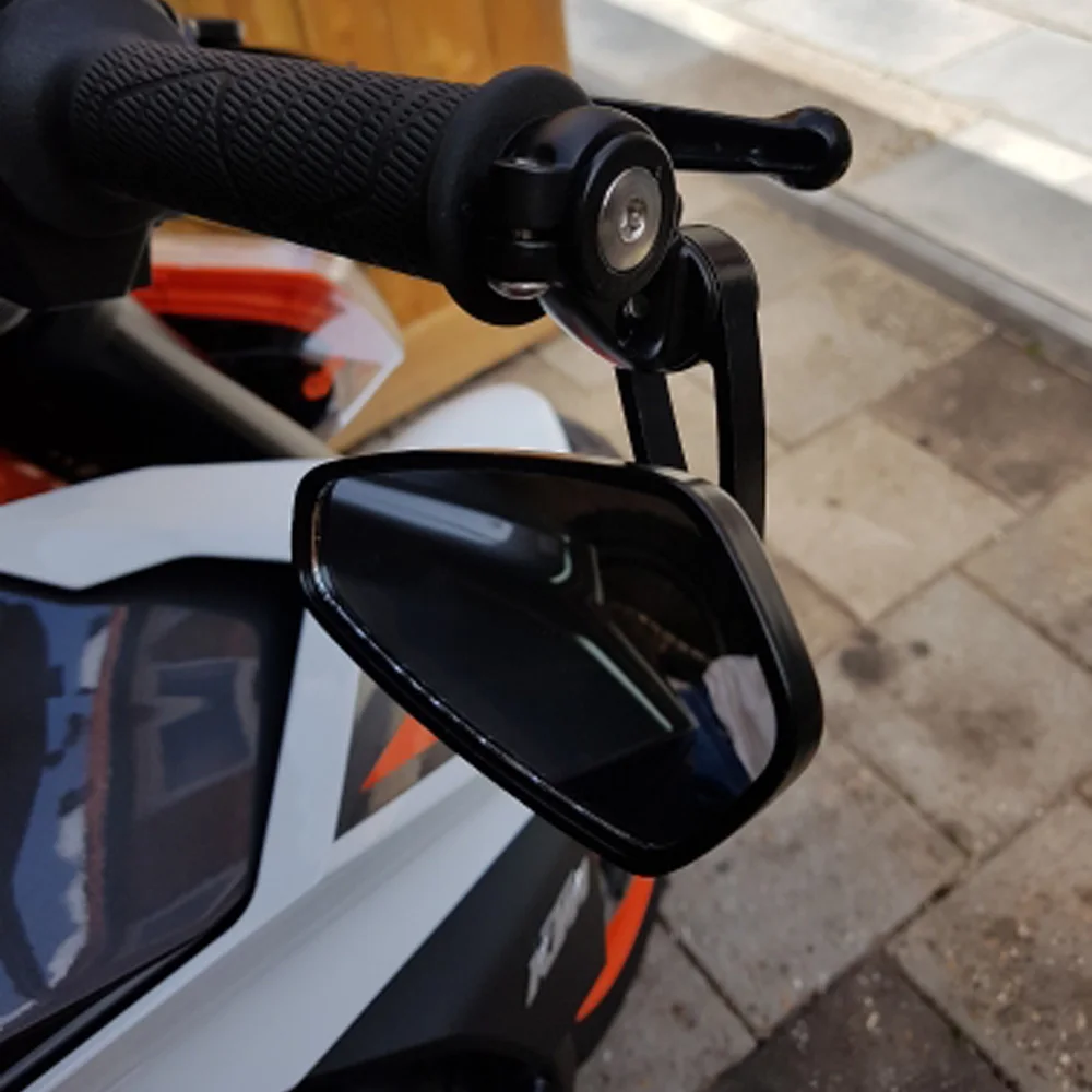 Зеркало заднего вида мотоциклетное черное 7/8 дюйма 22 мм для Honda Yamama Harley Cafe