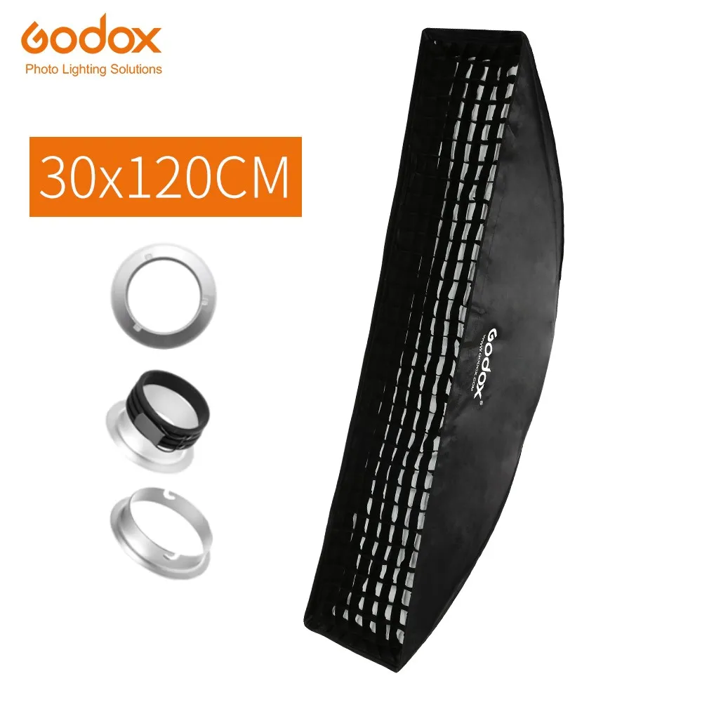 Godox 30x120 см сотовая сетка прямоугольный Bowens Profoto Elinchrom крепежная полоса софтбокс