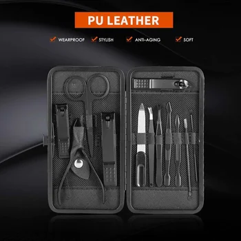 12Pcs Set Matte Steel Manicure Implement Portable Pedicure Tool Kit Fingernail Clippers Nail Clippers Nail Care Kit With PU Case
12Pcs Set Matte Steel Manicure Implement Portable Pedicure Tool Kit Fingernail Clippers Nail Clippers Nail Care Kit With PU Case