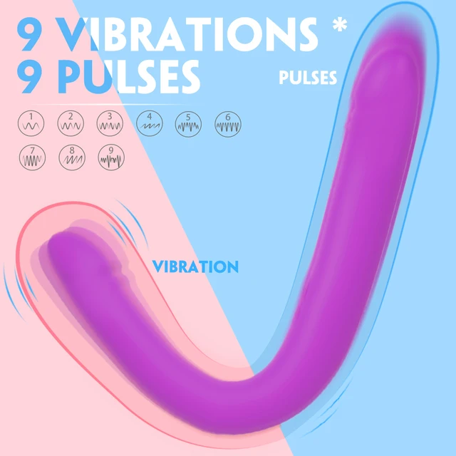 Vibromasseur gode strapon sans bretelles pour couple de femmes et lesbiennes, jouet télescopique à double pénétration, 7.0 2