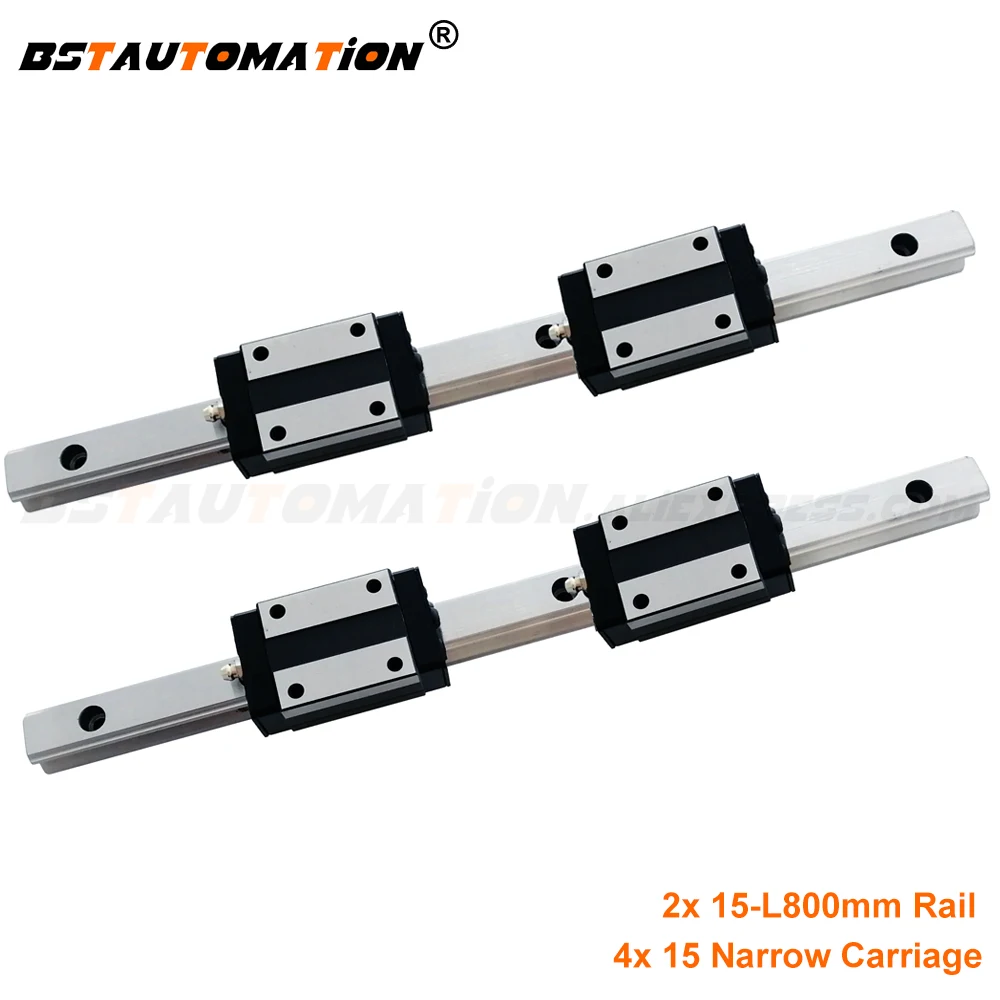 Linear Rail 15mm BLH15 800mm guide +4pcs BLH15N Linear carriage block HGR15 HGH15CA HSR15 in any customize length
Linear Rail 15mm BLH15 800mm guide +4pcs BLH15N Linear carriage block HGR15 HGH15CA HSR15 in any customize length
