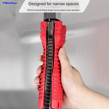 Multi-Function Sink Wrench Home Installation and Disassembly Faucet Universal Pipe Wrench Bathroom Plumbing Special Tools
Multi-Function Sink Wrench Home Installation and Disassembly Faucet Universal Pipe Wrench Bathroom Plumbing Special Tools