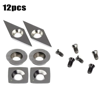 1 Set Of Silver Carbide Cutters Inserts Set Wood Lathe Turning Tools For Woodworking With 6pcs Screws 3 Sizes
1 Set Of Silver Carbide Cutters Inserts Set Wood Lathe Turning Tools For Woodworking With 6pcs Screws 3 Sizes