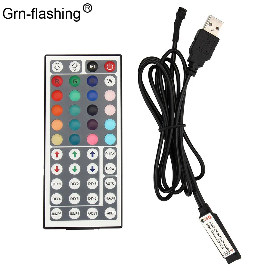 4 Pin RGB LED Strip 5V USB Powered Controller with 44 Buttons IR Remote Control for Bias Lighting and TV Backlight
4 Pin RGB LED Strip 5V USB Powered Controller with 44 Buttons IR Remote Control for Bias Lighting and TV Backlight