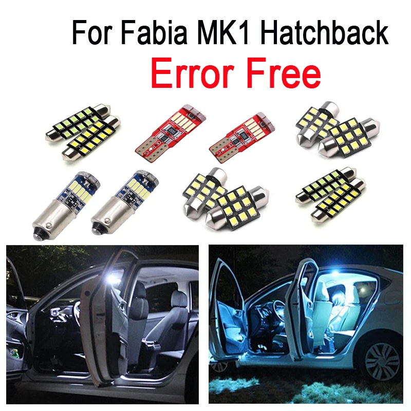 14pcs LED plate lamp + LED bulb Interior dome Light Kit for Skoda for Fabia MK1 Hatchback (1999-2007)
14pcs LED plate lamp + LED bulb Interior dome Light Kit for Skoda for Fabia MK1 Hatchback (1999-2007)
