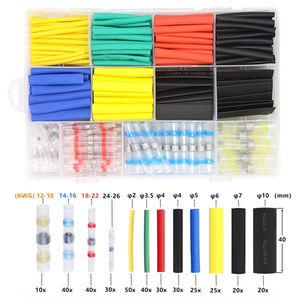 Two Kinds of Matching Heat Shrinkable Waterproof Solder Ring And Heat Shrinkable Tube Boxed Combination Connection Teminal
Two Kinds of Matching Heat Shrinkable Waterproof Solder Ring And Heat Shrinkable Tube Boxed Combination Connection Teminal