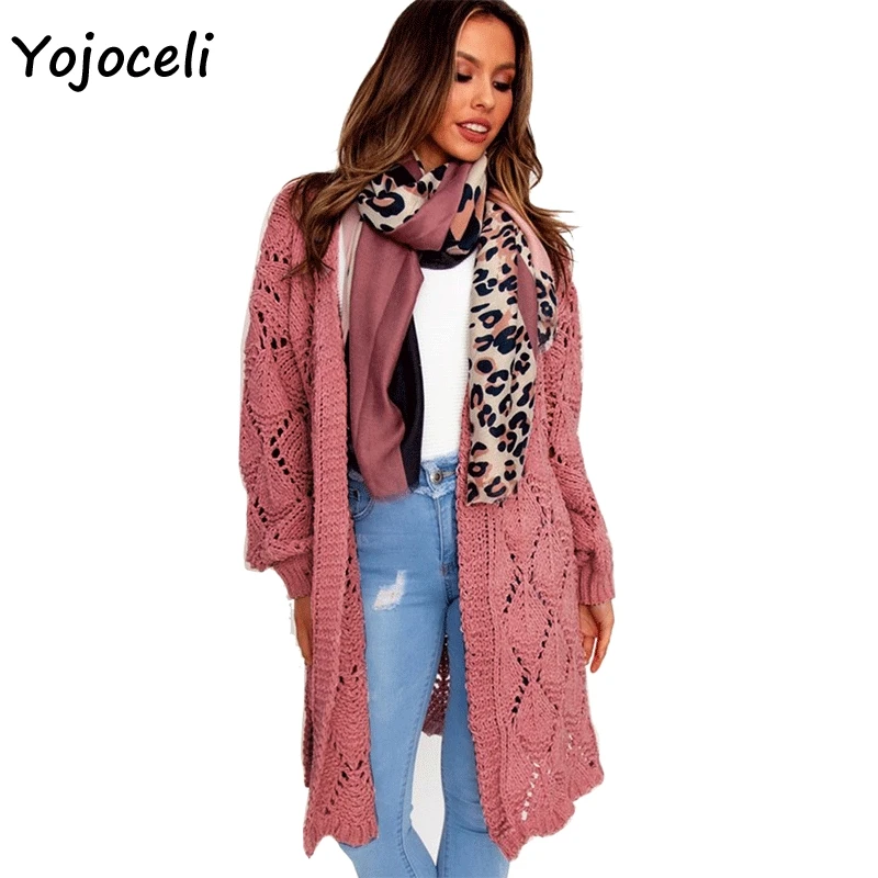 Yojoceli 2019 autumn hollow out knitted cardigan casual streetwear knitted coats female jumper
Yojoceli 2019 autumn hollow out knitted cardigan casual streetwear knitted coats female jumper