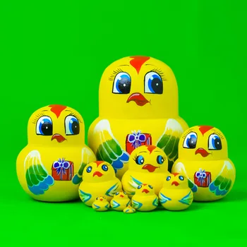 Russian Matryoshka Dolls Wooden Creative Little Chicken Nesting Dolls Gift Russian Traditional Feature Ethnic Style DIY Dolls
Russian Matryoshka Dolls Wooden Creative Little Chicken Nesting Dolls Gift Russian Traditional Feature Ethnic Style DIY Dolls
