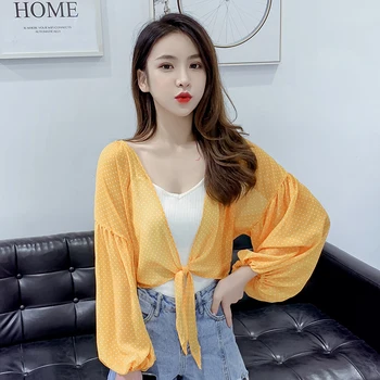 COIGARSAM Chiffon Shirt Womens tops Summer Women shirts White Yellow Black 380
COIGARSAM Chiffon Shirt Womens tops Summer Women shirts White Yellow Black 380