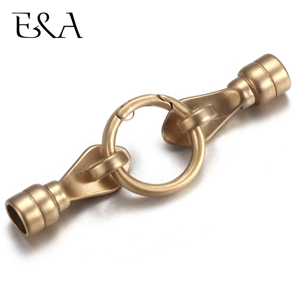 Gold Stainless Steel Connector Set Hole 6mm for Leather Bracelet DIY Making Clasp Spring Ring Findings Jewelry Connect Parts
Gold Stainless Steel Connector Set Hole 6mm for Leather Bracelet DIY Making Clasp Spring Ring Findings Jewelry Connect Parts