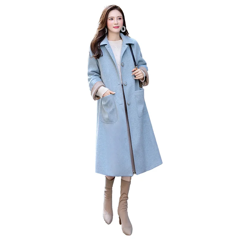 Woolen Jacket Women's 2019 Autumn And Winter New Style Loose-Fit European Goods Mid-length over-the-Knee Popular Fashion Turn Sl
Woolen Jacket Women's 2019 Autumn And Winter New Style Loose-Fit European Goods Mid-length over-the-Knee Popular Fashion Turn Sl