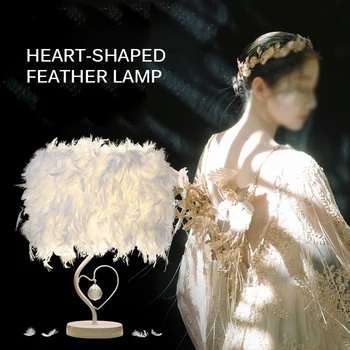 Bedside Reading Room Sitting Room Heart Shape Feather Crystal Table Lamp For Bedroom Decor Home Planetarium Art Light 
Bedside Reading Room Sitting Room Heart Shape Feather Crystal Table Lamp For Bedroom Decor Home Planetarium Art Light