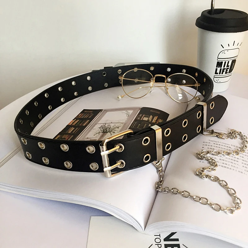 Women-Belt-Genuine-Leather-New-Punk-Style-Fashion-Pin-Buckle-Jeans-Decorative-Belt-Chain-Luxury-Brand