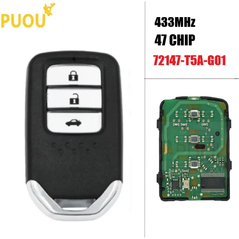 3 Button Smart Car Key Work for Honda City Fit Jazz HRV XRV Venzel Civic Remote Door Lock/Open 433MHz HRV X-Fit 72147-T5A-G01
3 Button Smart Car Key Work for Honda City Fit Jazz HRV XRV Venzel Civic Remote Door Lock/Open 433MHz HRV X-Fit 72147-T5A-G01