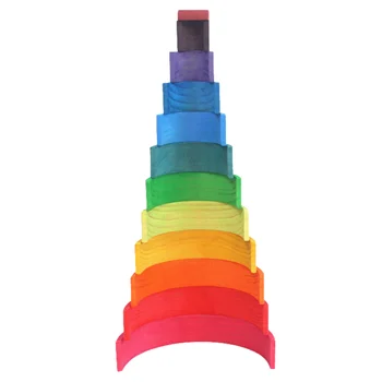 12Pcs Rainbow Stacking Game Toy Building Blocks Early Educational Toys Wooden Toy
12Pcs Rainbow Stacking Game Toy Building Blocks Early Educational Toys Wooden Toy