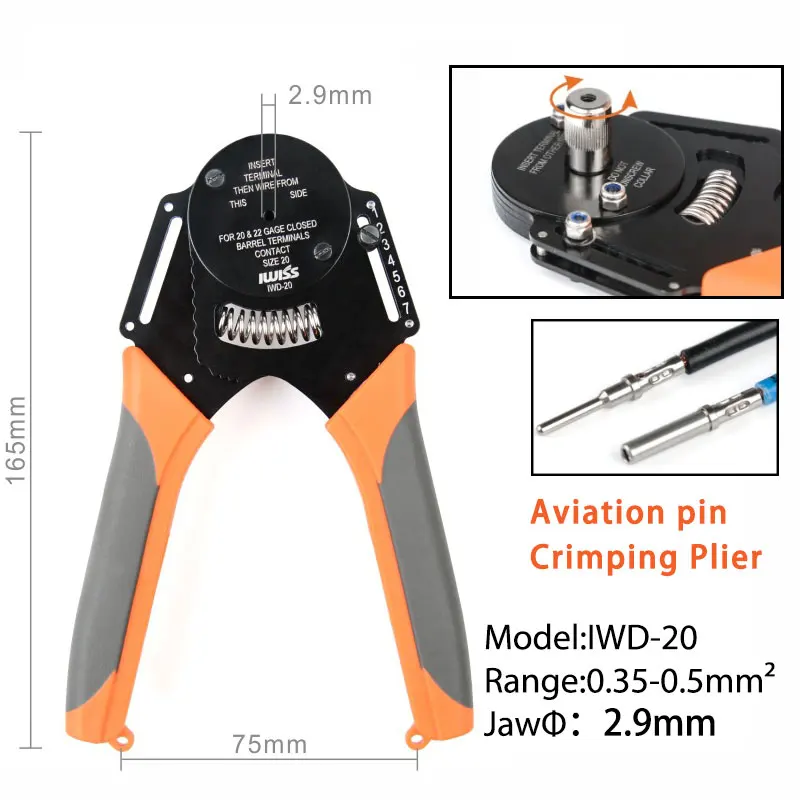 IWD-16 Crimper Harley Cater piller Hand Tool for Deutsch connector Deutsch DT,DTM,DTP Terminal w2 Pliers 18/16/14 AWG
IWD-16 Crimper Harley Cater piller Hand Tool for Deutsch connector Deutsch DT,DTM,DTP Terminal w2 Pliers 18/16/14 AWG