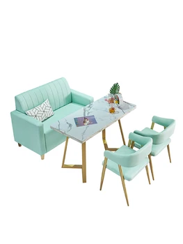 Tea shop table and chair combination net red simple fresh dining dessert syrup snack bar cafe
Tea shop table and chair combination net red simple fresh dining dessert syrup snack bar cafe