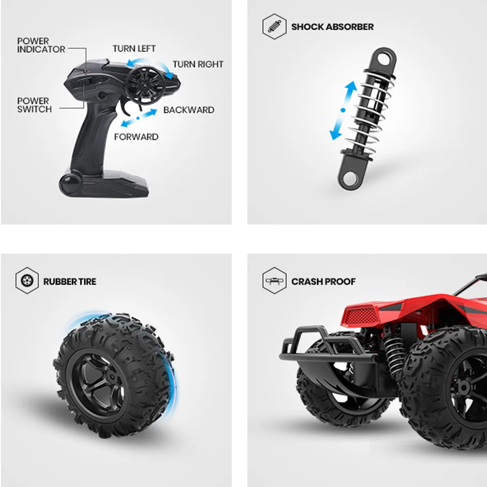 1:22 Remote Control Car 2.4 GHz 20 KM/H 60 Mins Play Time RC Drift Car With 2 Batteries For Children RC Buggy 1:22 Remote Control Car 2.4 GHz 20 KM/H 60 Mins Play Time RC Drift Car With 2 Batteries For Children RC Buggy