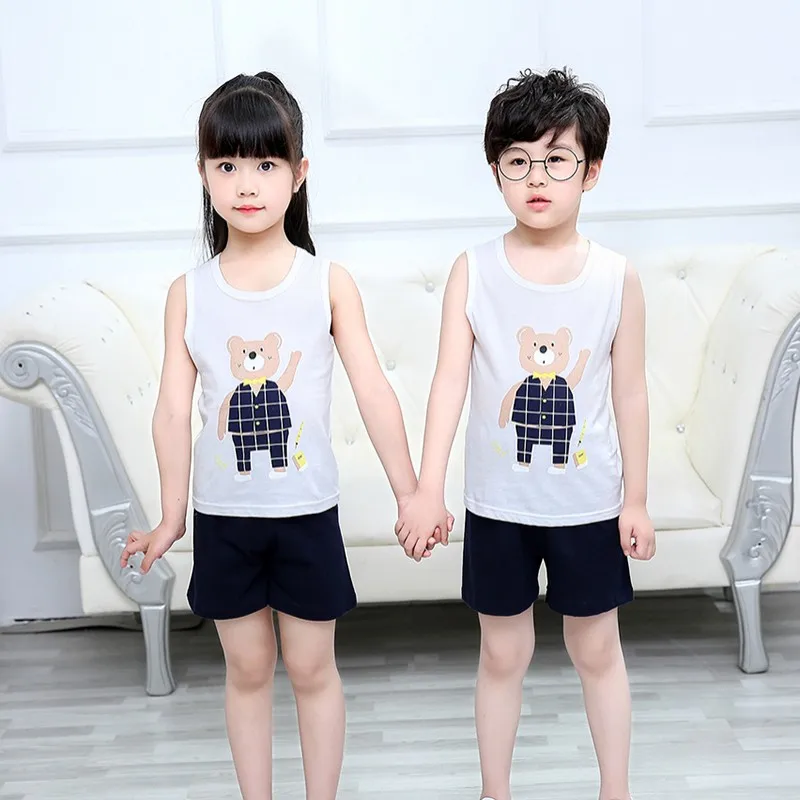 Summer Kids Boys Girls Casual Outfits Sets Sleeveless Cartoon Print Tops Vest+Shorts
Summer Kids Boys Girls Casual Outfits Sets Sleeveless Cartoon Print Tops Vest+Shorts