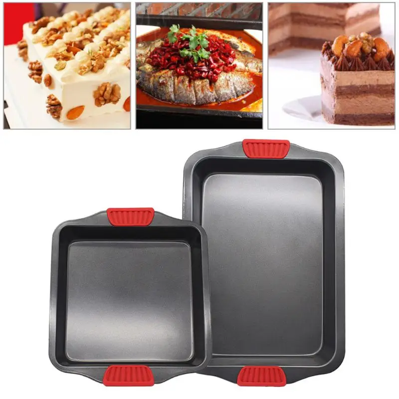 Non Stick Loaf Bread Pan with Silicone Handle Grip Bakeware Carbon Steel Cake Mold Tray Home Baking Tools
Non Stick Loaf Bread Pan with Silicone Handle Grip Bakeware Carbon Steel Cake Mold Tray Home Baking Tools