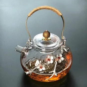 Handmade glass kitchen accessory teapot heat-resistant Kung Fu water hammered glass pot filter tea making tea home tea pot 9 
Handmade glass kitchen accessory teapot heat-resistant Kung Fu water hammered glass pot filter tea making tea home tea pot 9