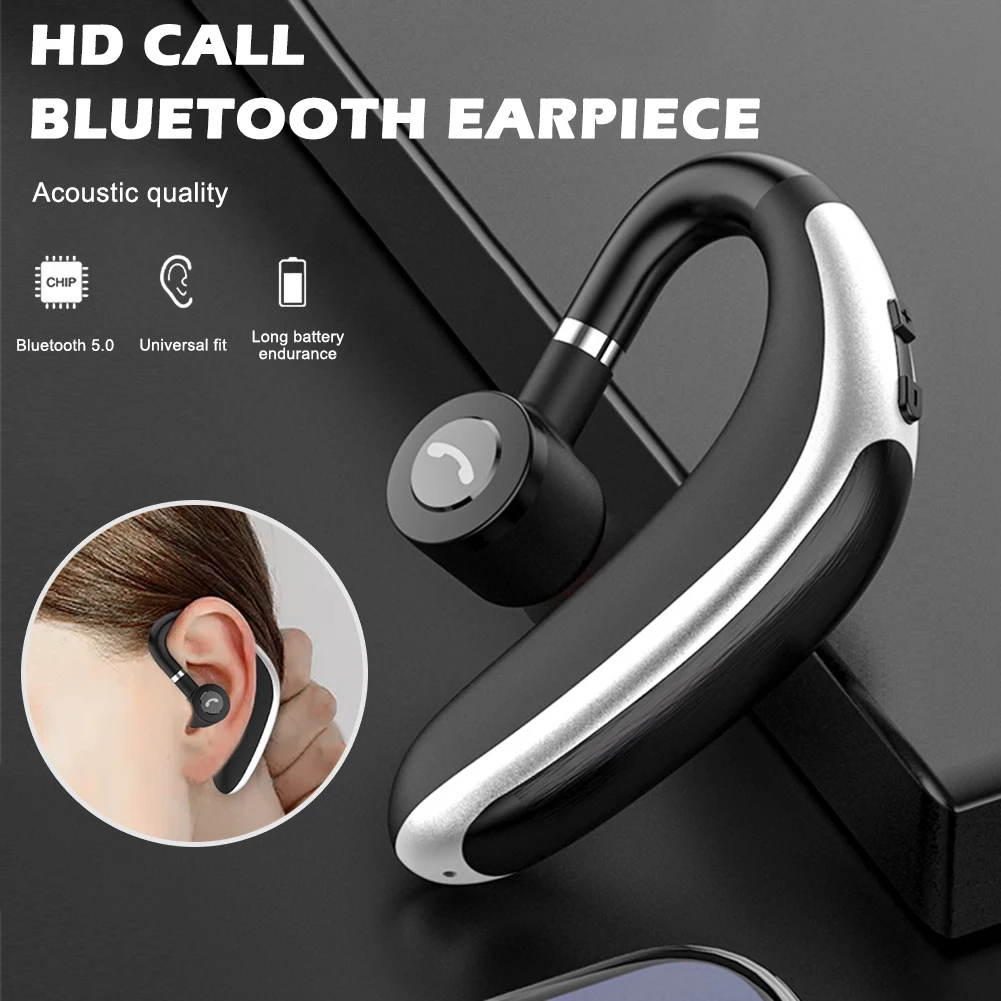 Bluetooth Earpiece V5.0 Wireless Earphones Driving Business Headset 8H Music Time with Noise-Cancelling Mic
Bluetooth Earpiece V5.0 Wireless Earphones Driving Business Headset 8H Music Time with Noise-Cancelling Mic