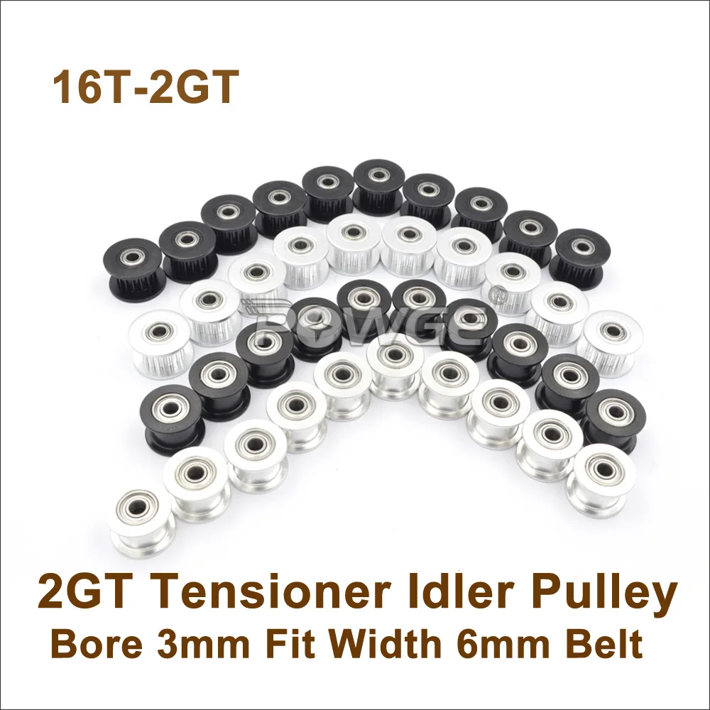 POWGE 50pcs 16 Teeth 2GT Idler Pulley Bore 3mm For Width 6mm 2GT Belt 16Teeth 16T 2M GT2 Passive Pulley With Bearing 16-2GT
POWGE 50pcs 16 Teeth 2GT Idler Pulley Bore 3mm For Width 6mm 2GT Belt 16Teeth 16T 2M GT2 Passive Pulley With Bearing 16-2GT