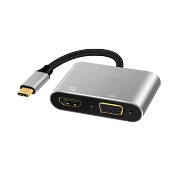 Type C To HDMI VGA Adapter 4K Type C USB-C HUB Video Converters Adaptor for Macbook USB 3.0 Docking Station
Type C To HDMI VGA Adapter 4K Type C USB-C HUB Video Converters Adaptor for Macbook USB 3.0 Docking Station