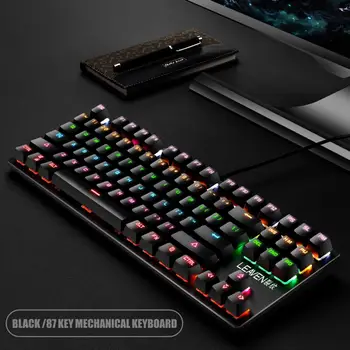 Wired 87-Key Universal RGB Key Cap Cover for Blue Switch Mechanical Keyboard Universal Ergonomic Backlit Computer peripherals
Wired 87-Key Universal RGB Key Cap Cover for Blue Switch Mechanical Keyboard Universal Ergonomic Backlit Computer peripherals