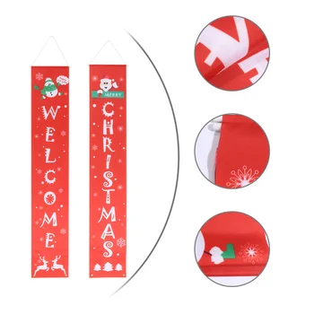 1 Pair Christmas Couplets Creative Durable Christmas Supplies Hanging Banners for Hotel Home Office 
1 Pair Christmas Couplets Creative Durable Christmas Supplies Hanging Banners for Hotel Home Office