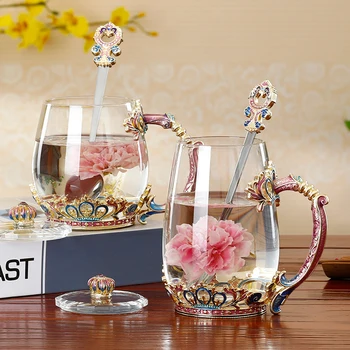 Creative crown Enamel Glass mug Coffee mugs Glass Chinese Tea Cup Coffee Mugs Creative Heat-Resistant Glass Cups Set
Creative crown Enamel Glass mug Coffee mugs Glass Chinese Tea Cup Coffee Mugs Creative Heat-Resistant Glass Cups Set