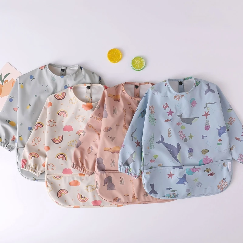 XXFE Cartoon Printed Waterproof Bib with Pocket Baby Infants Long Sleeve Feeding Drawing Painting Apron Newborn Smock Burp Cloth
XXFE Cartoon Printed Waterproof Bib with Pocket Baby Infants Long Sleeve Feeding Drawing Painting Apron Newborn Smock Burp Cloth