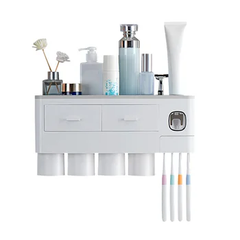Toothbrush Rack Toothpaste Dispenser Hands Free Toothpaste Squeezer with Cup Holder Drawer B99
Toothbrush Rack Toothpaste Dispenser Hands Free Toothpaste Squeezer with Cup Holder Drawer B99