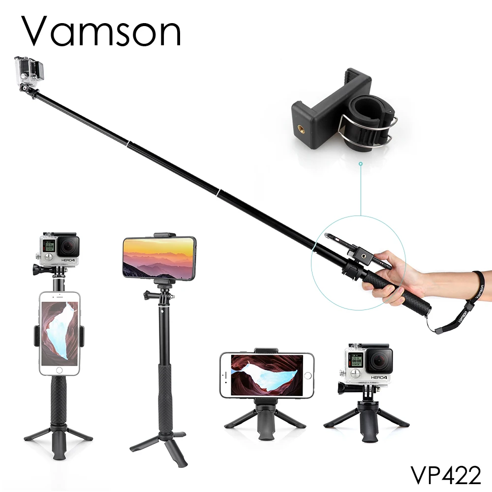 Vamson Mini Selfie Tripod for iPhone XR 8 X 7 6s Plus For xiaomi for Huawei Bluetooth Selfie Stick Handheld Monopod VP422
Vamson Mini Selfie Tripod for iPhone XR 8 X 7 6s Plus For xiaomi for Huawei Bluetooth Selfie Stick Handheld Monopod VP422