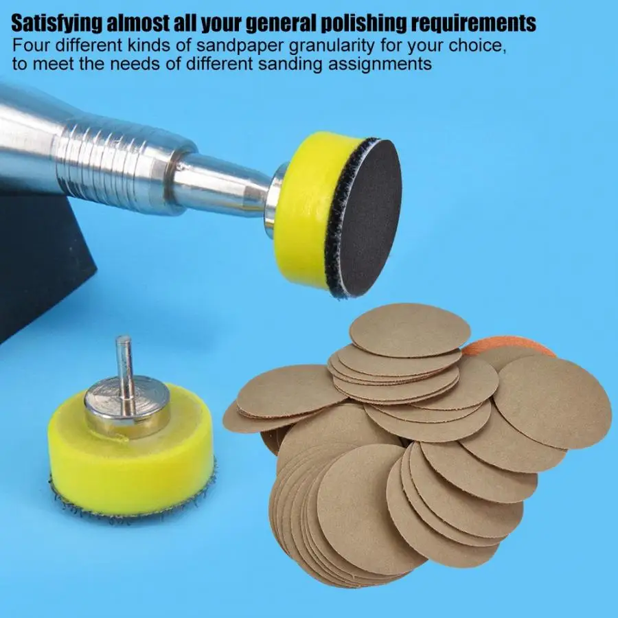 50pcs Hook and Loop 50mm Sander Disc Sanding Polishing Paper Pads Abrasive Sandpaper 50mm Sander Disc Paper 3# 