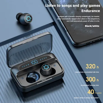 TWS Earbuds Bluetooth 5.0 Wireless Stereo In-ear Earphones with Charging Case Earpiece Bluetooth Sport Earbuds Headset
TWS Earbuds Bluetooth 5.0 Wireless Stereo In-ear Earphones with Charging Case Earpiece Bluetooth Sport Earbuds Headset