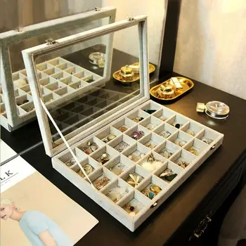 Transparent Lid Velvet Grid Jewelry Tray Stackable Display Display Showcase Lockable Storage Storage Box,Neclace Tray
Transparent Lid Velvet Grid Jewelry Tray Stackable Display Display Showcase Lockable Storage Storage Box,Neclace Tray
