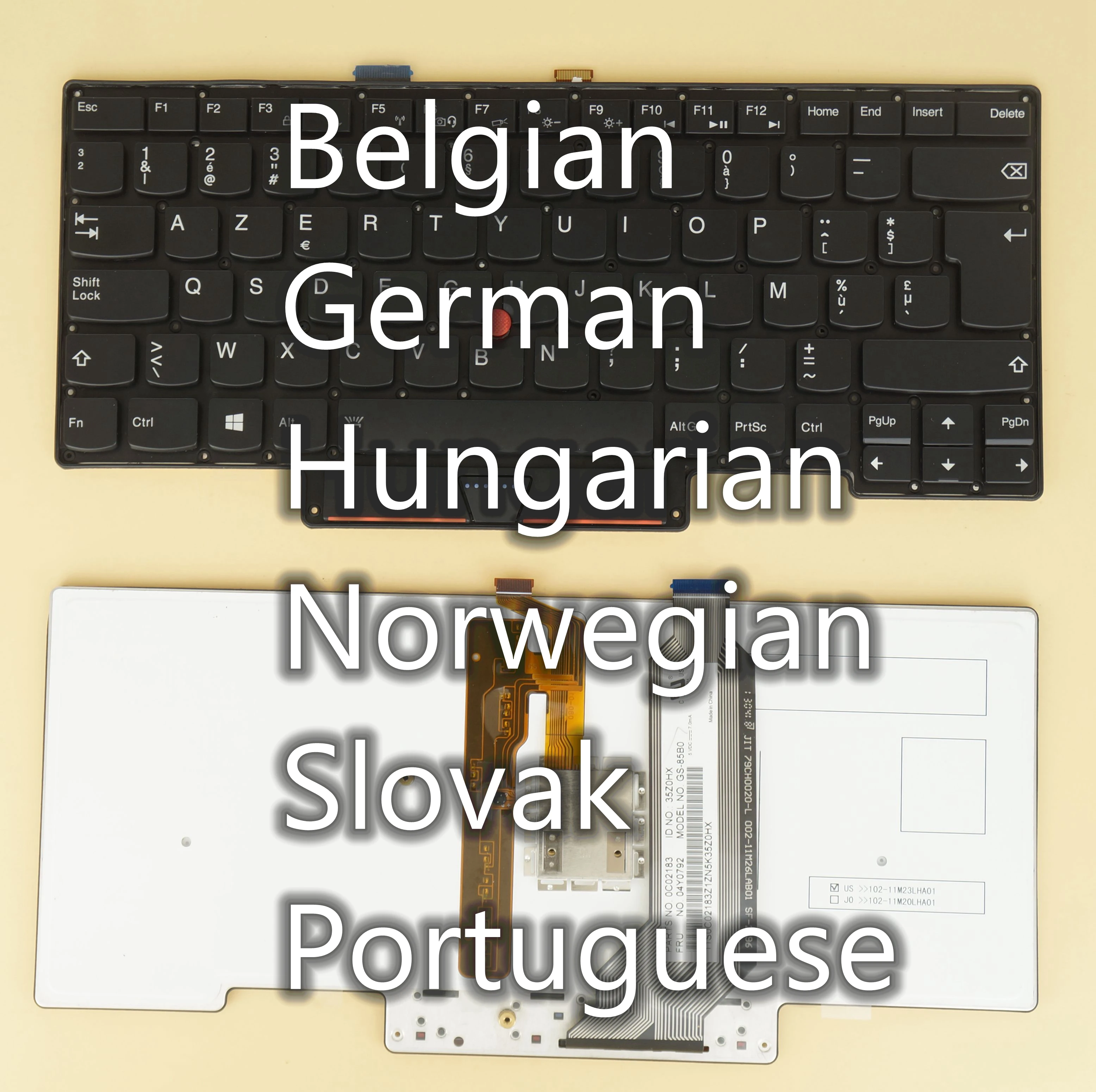 

Belgian German Hungarian Norwegian Slovak Portuguese PT Keyboard for Lenovo Thinkpad X1 Carbon 1st Gen 2013 (Type 34xx), Backlit