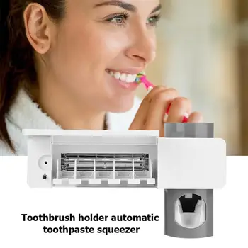 2 in 1 UV Toothbrush Sterilizer Automatic Bathroom Toothpaste Squeezer Dispenser Automatic Toothpaste Holder Squeezer Set
2 in 1 UV Toothbrush Sterilizer Automatic Bathroom Toothpaste Squeezer Dispenser Automatic Toothpaste Holder Squeezer Set