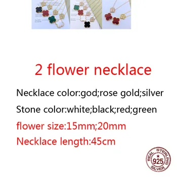 20mm 925 sterling silver necklace personality fashion style 2 four-leaf clover high-end style new jewelry girlfriend gift hot
20mm 925 sterling silver necklace personality fashion style 2 four-leaf clover high-end style new jewelry girlfriend gift hot