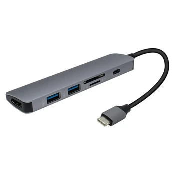 USB C HUB USB 3.0 To HDMI 4K With Multi USB3.0 Type C SD/TF Card Reader/ PD Charging Adapter for MacBook Pro Type C USB Splitter
USB C HUB USB 3.0 To HDMI 4K With Multi USB3.0 Type C SD/TF Card Reader/ PD Charging Adapter for MacBook Pro Type C USB Splitter