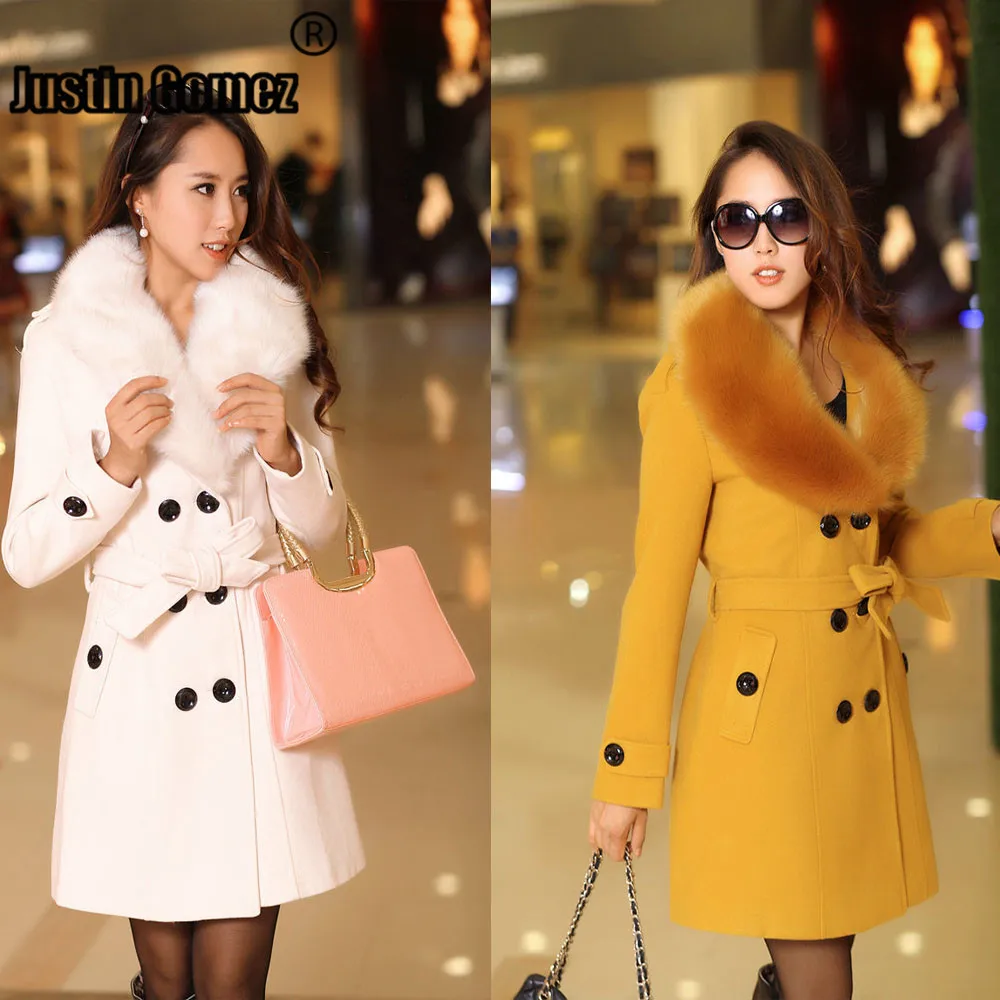 Cold Winter Female Woolen Overcoat Double-breasted Thick Warm Women's Coat with Faux Fur Collar Plus Size 5XL Women Clothes 2019
Cold Winter Female Woolen Overcoat Double-breasted Thick Warm Women's Coat with Faux Fur Collar Plus Size 5XL Women Clothes 2019