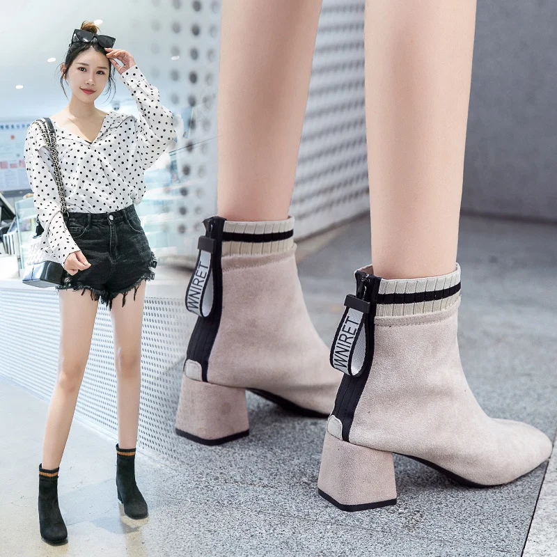 Short boots female spring and autumn single boots 2020 new elastic boots winter thick with ins net red thin skinny boots female
Short boots female spring and autumn single boots 2020 new elastic boots winter thick with ins net red thin skinny boots female