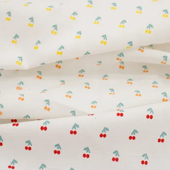 140 * 100cm 2020 Spring and Summer Cherry Floral Fruit Printed Cotton Fabric for Girls ' Shirts Handmade DIY Clothing Ornament
140 * 100cm 2020 Spring and Summer Cherry Floral Fruit Printed Cotton Fabric for Girls ' Shirts Handmade DIY Clothing Ornament