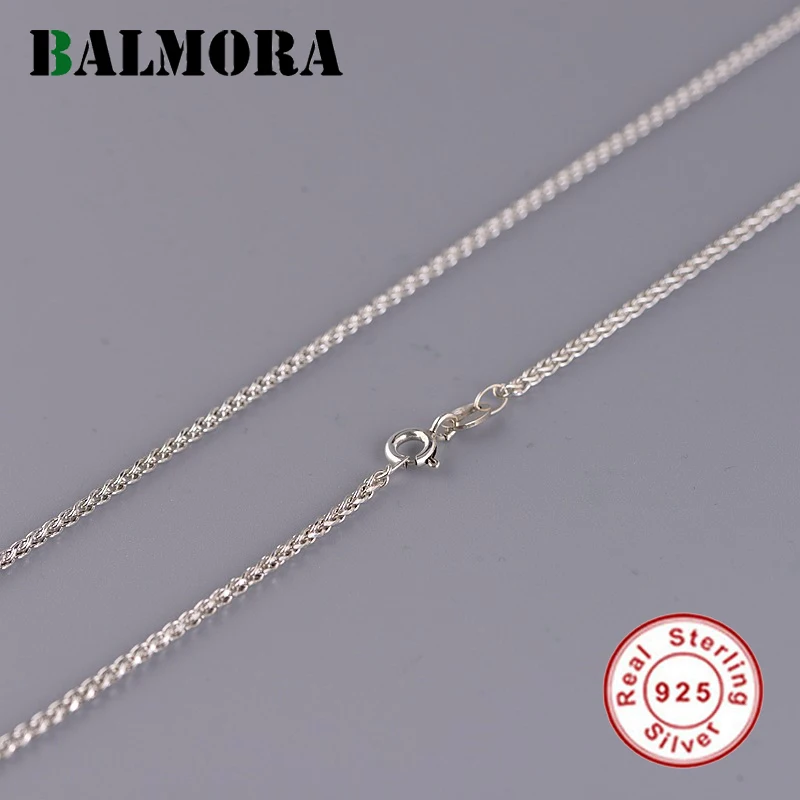 BALMORA Real 925 Sterling Silver Horsewhip Chains Chokers Necklaces for Women Men for Pendant Jewelry 1.8mm 16-24 Inches
BALMORA Real 925 Sterling Silver Horsewhip Chains Chokers Necklaces for Women Men for Pendant Jewelry 1.8mm 16-24 Inches