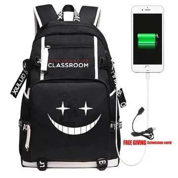 Anime Game Assassination Classroom USB Backpack Unisex Black Travel Shoulder Bags Kids Teens School Student Bags Bookbag
Anime Game Assassination Classroom USB Backpack Unisex Black Travel Shoulder Bags Kids Teens School Student Bags Bookbag