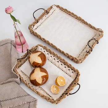 Chinese style simple hand-woven binaural portable dried fruit storage basket sisal noodle kitchen tray table decoration LB92215
Chinese style simple hand-woven binaural portable dried fruit storage basket sisal noodle kitchen tray table decoration LB92215