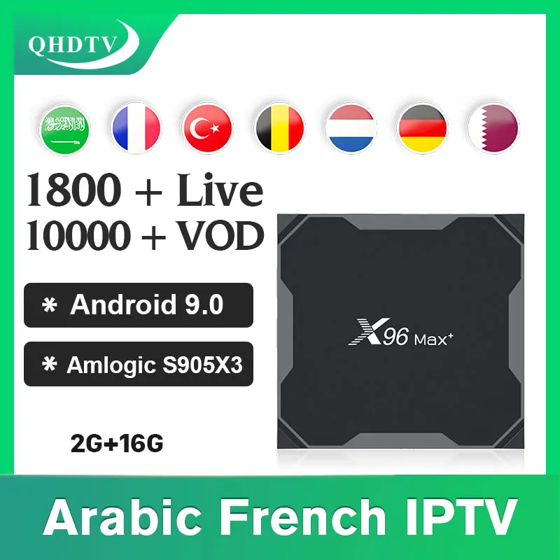 X96 Max Plus IPTV France Spain Box Android 9.0 S905X3 QHDTV Code Subscription IPTV French Netherlands Arabic Belgium X96 IP TV
X96 Max Plus IPTV France Spain Box Android 9.0 S905X3 QHDTV Code Subscription IPTV French Netherlands Arabic Belgium X96 IP TV